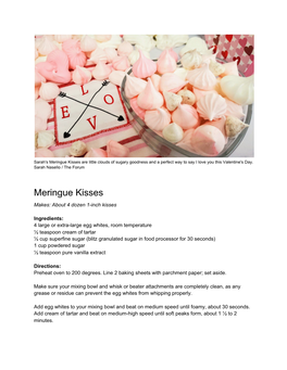 Meringue Kisses Are Little Clouds of Sugary Goodness and a Perfect Way to Say I Love You This Valentine's Day