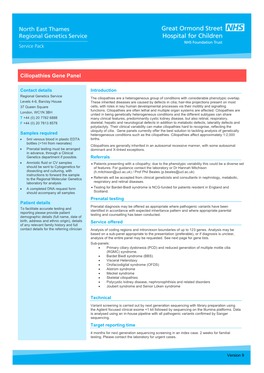 Ciliopathies Gene Panel