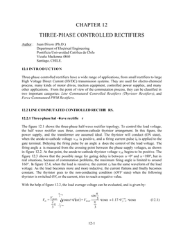 Chapter 12 Three-Phase Controlled Rectifiers ∫