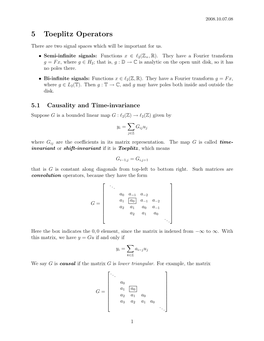 5 Toeplitz Operators