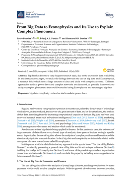 From Big Data to Econophysics and Its Use to Explain Complex Phenomena