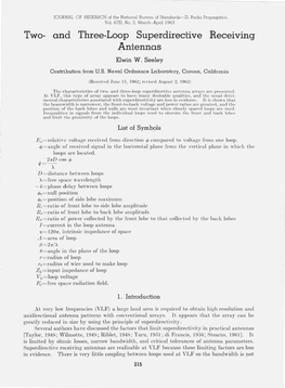 Two- and Three-Loop Superdirective Receiving Antennas Elwin W