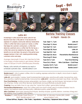 Barista Training Classes