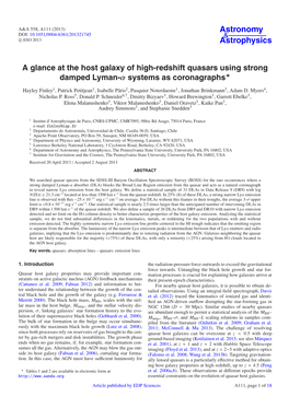 A Glance at the Host Galaxy of High-Redshift Quasars Using Strong Damped Lyman-Α Systems As Coronagraphs