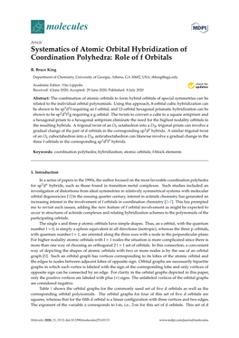 Systematics of Atomic Orbital Hybridization of Coordination Polyhedra: Role of F Orbitals