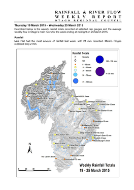 Rainfall & River Flow Weeklyreport