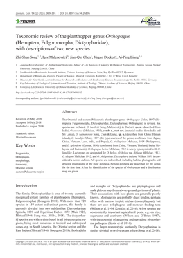 Hemiptera, Fulgoromorpha, Dictyopharidae), with Descriptions of Two New Species