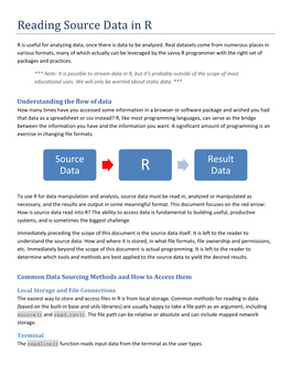 Reading Source Data in R