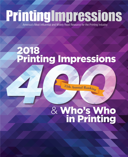 & Who's Who in Printing 2018 Printing Impressions