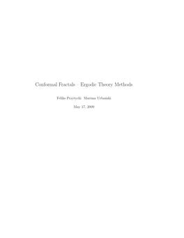 Conformal Fractals – Ergodic Theory Methods