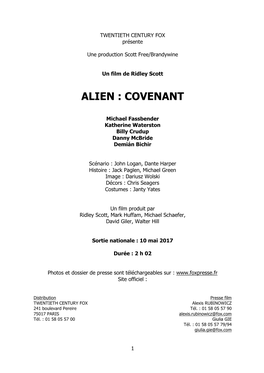 Alien : Covenant