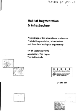 Habitat Fragmentation & Infrastructure