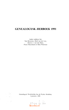 Genealogysk Jierboek 1991