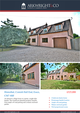 £525,000 Hinterthal, Cornish Hall End, Essex, CM7