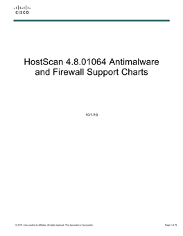 Hostscan 4.8.01064 Antimalware and Firewall Support Charts
