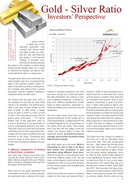 Gold - Silver Ratio Investors’ Perspective