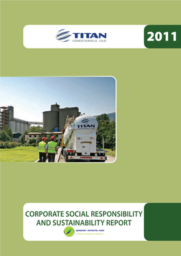 CORPORATE SOCIAL RESPONSIBILITY and SUSTAINABILITY REPORT Contents