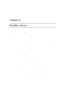 Chapter 8 Stability Theory