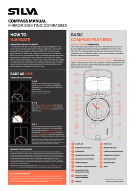 Silva Manual- Mirror Sighting Compasses