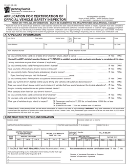 Penndot Form MV-409