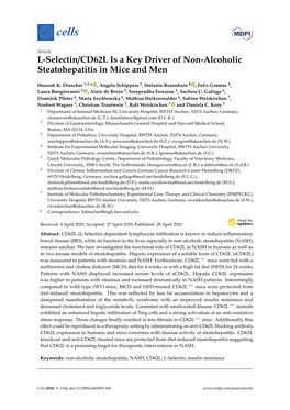 L-Selectin/CD62L Is a Key Driver of Non-Alcoholic Steatohepatitis in Mice and Men