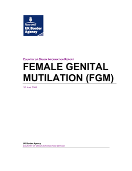 Female Genital Mutilation (Fgm)