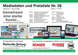 Mediadaten Und Preisliste Nr. 56 Gültig Ab 1