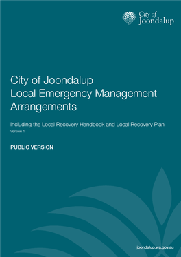 City of Joondalup Local Emergency Management Arrangements