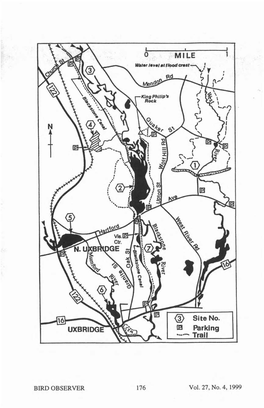 BIRD OBSERVER 176 Vol. 27, No. 4, 1999 BIRDING the BLACKSTONE VALLEY: UXBRH)GE- Northbrroge, MASSACHUSETTS