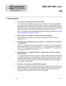 AMD APP SDK V2.8.1