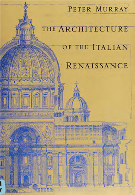 The Architecture of the Italian Renaissance