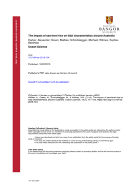 The Impact of Sea-Level Rise on Tidal Characteristics Around Australia