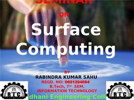 Surface Computing