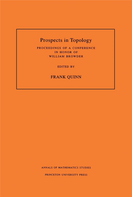 Prospects in Topology