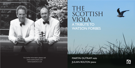 The Scottish Viola a Tribute to Watson Forbes