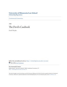 The Devil's Casebook