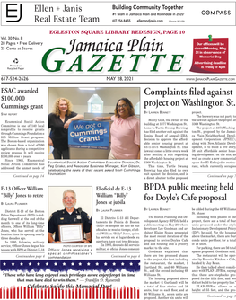 Jamaica Plain Gazette • MAY 28, 2021