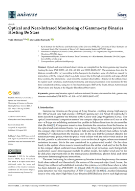 Optical and Near-Infrared Monitoring of Gamma-Ray Binaries Hosting Be Stars