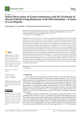 Initial Observation of Factors Interfering with the Treatment of Alveolar Osteitis Using Hyaluronic Acid with Octenidine—A Series of Case Reports