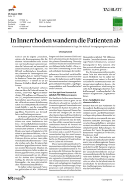 In Innerrhoden Wandern Die Patienten Ab