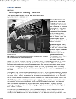 The Strange Birth and Long Life of Unix - IEEE Spectrum
