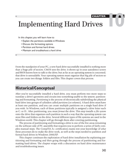 Implementing Hard Drives 10