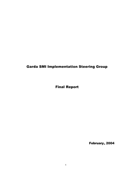 Garda SMI Implementation Steering Group – Final Report