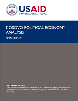 Kosovo Political Economy Analysis Final Report