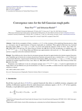 Convergence Rates for the Full Gaussian Rough Paths