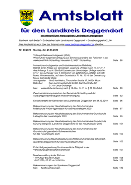 Amtsblatt Nr. 07 Vom 29.06.2020