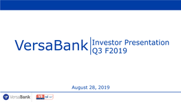 Investor Presentation Q3 F2019