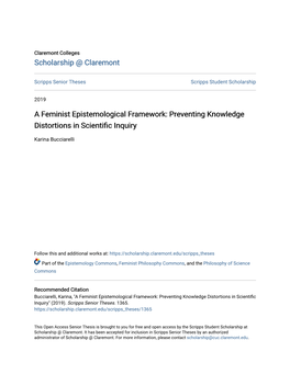 A Feminist Epistemological Framework: Preventing Knowledge Distortions in Scientific Inquiry