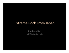 Extreme Rock from Japan