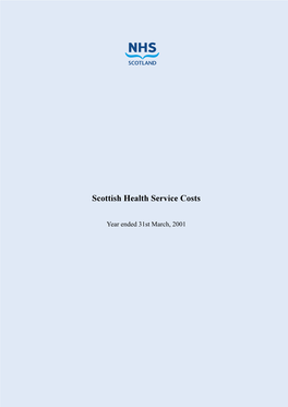 Scottish Health Service Costs